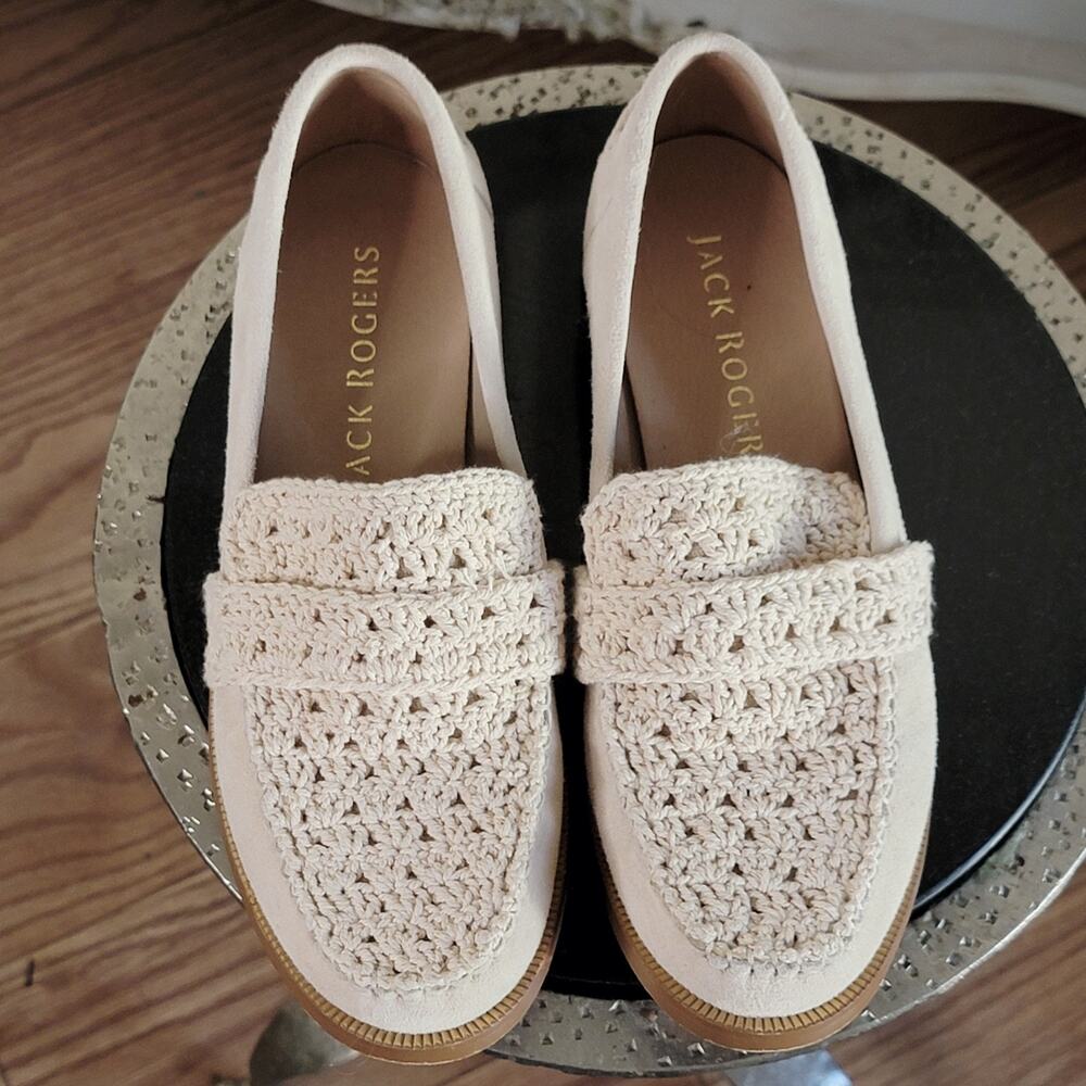 Dale Loafer -Jack Rogers USA Crochet Toe Loafer Tan Women Sz 7½ B